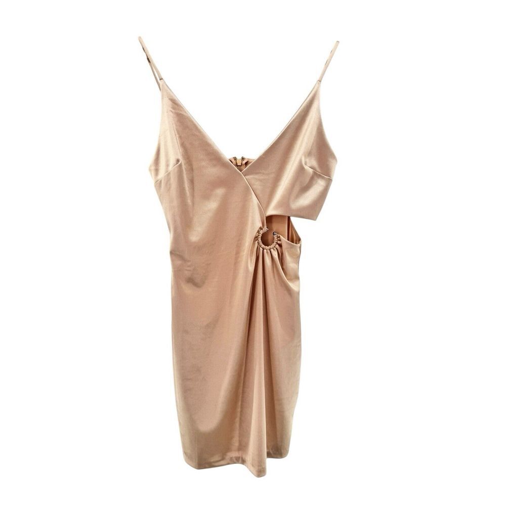 Vtg Y2K Guess Satin Dress Women Medium Baby Pink Sleeveless Baby Doll‎ Party